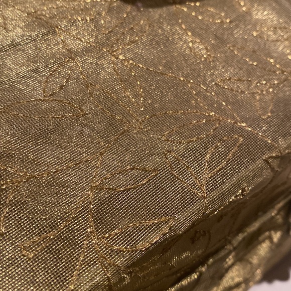 NWT & Vintage Set of 2 Gold Mesh Stacking Storage Boxes - Picture 13 of 13